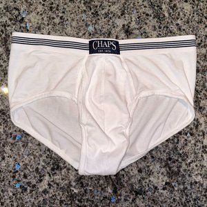 CHAPS Airease Men's White Briefs/Tighty Whities, 1 pair XL